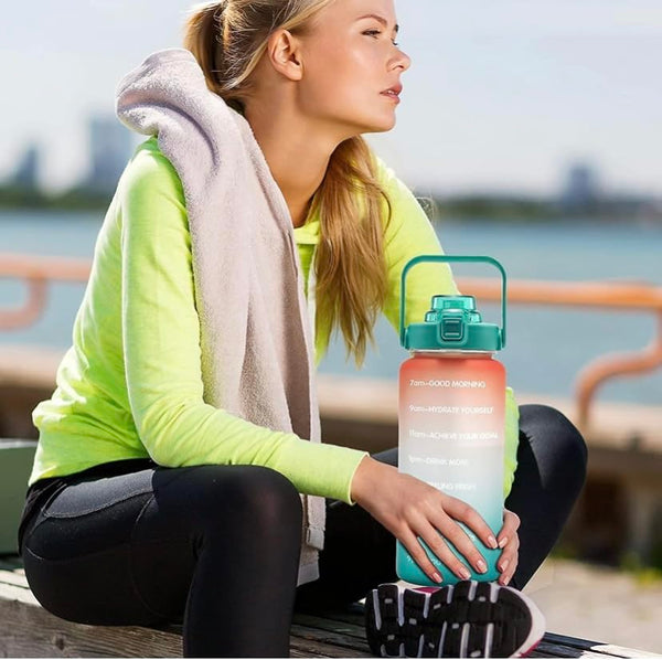 SPEAR Set of 3 Water Bottle with Motivational Time Marker