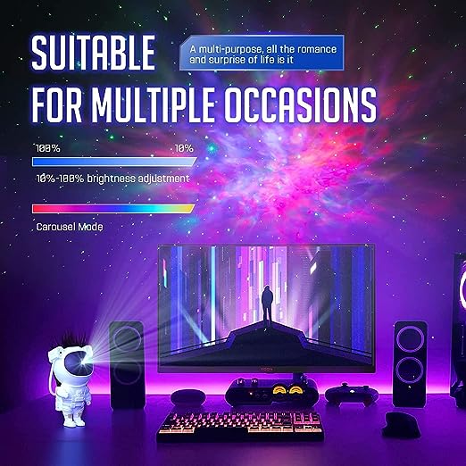 Astronaut Galaxy Projector with Remote Control - Timecraze