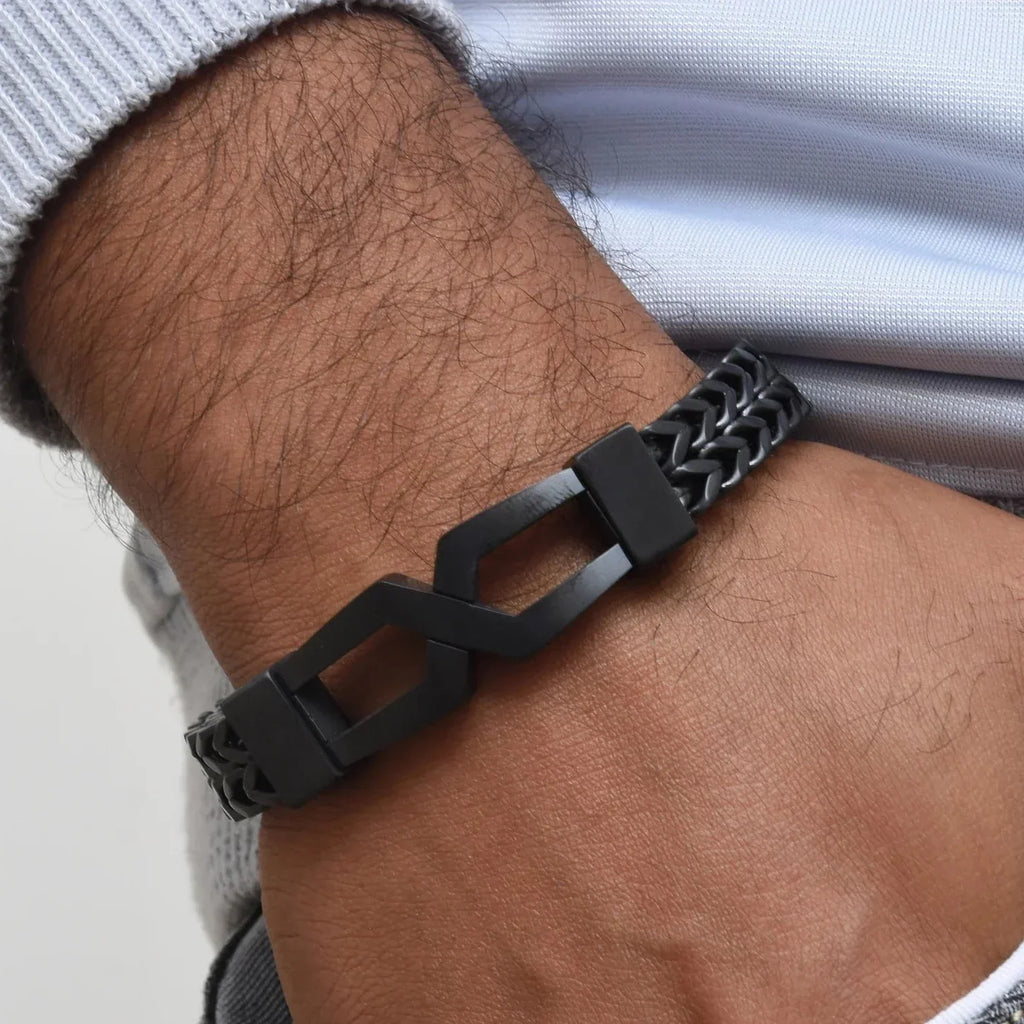 Brilliant Design Premium-Grade Quality Black Color Bracelet - Style C304