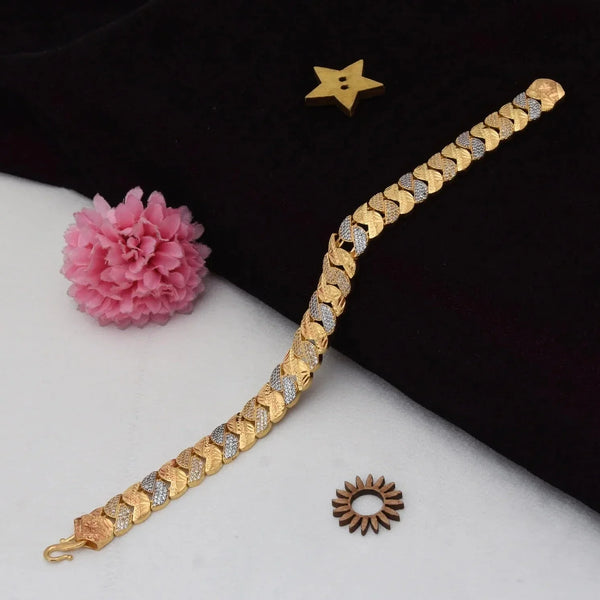 1 Gram Gold Plated with Diamond Glamorous Bracelet - Style C522