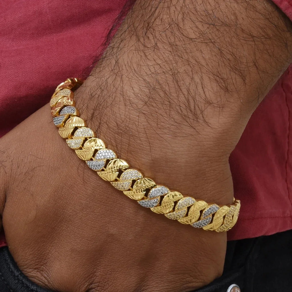 1 Gram Gold Plated with Diamond Glamorous Bracelet - Style C522