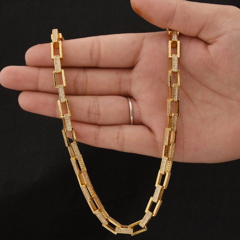 Finely Detailed Design with Diamond Delicate Design Chain for Men - Style C302