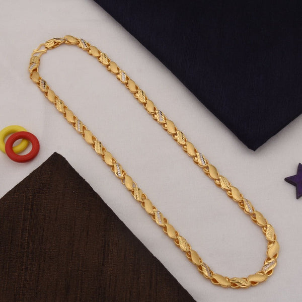 1 Gram Gold Plated Kohli Classic Design Superior Quality Chain for Men - Style C922