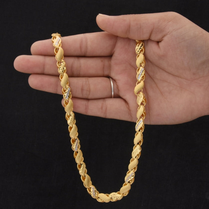 1 Gram Gold Plated Kohli Classic Design Superior Quality Chain for Men - Style C922