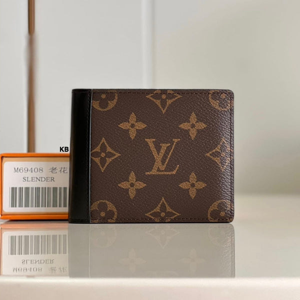 BROWN MONOGRAM BLACK STRIPE WALLET - Timecraze