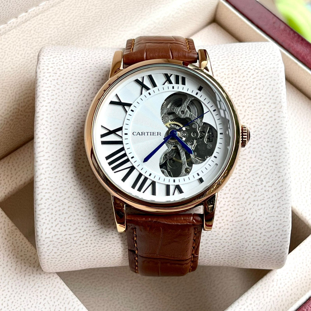 Amazing Luxury Brown leather watch - Timecraze