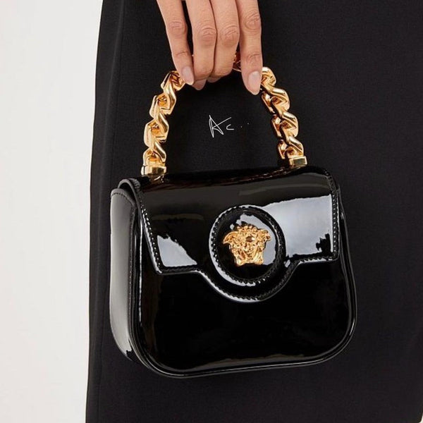 Patent Leather ‘LaMedusa’ small Genuine leather Bag - Timecraze