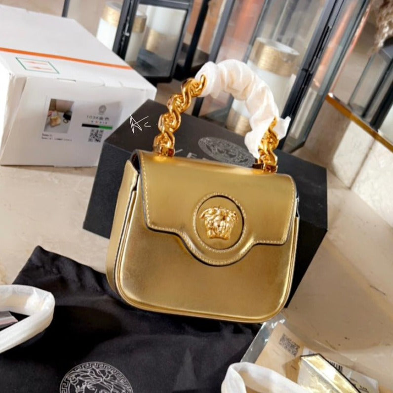 Patent Leather ‘LaMedusa’ small Genuine leather Bag - Timecraze