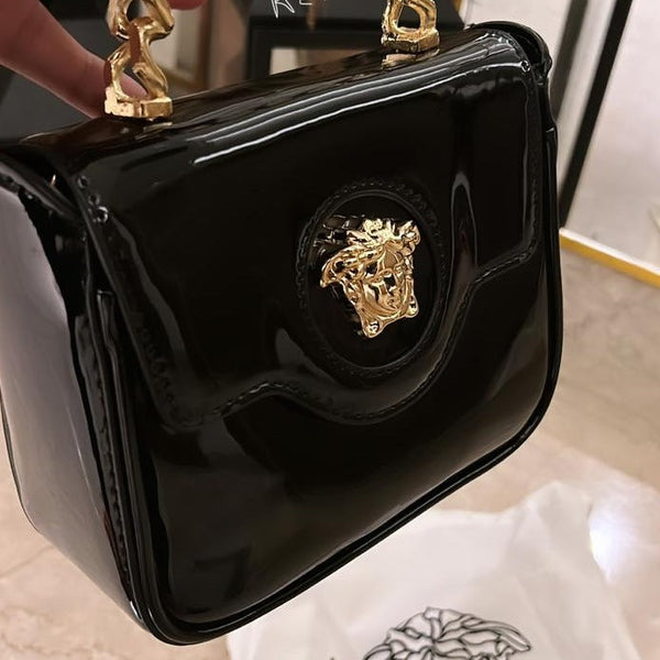 Patent Leather ‘LaMedusa’ small Patent  leather Bag - Timecraze