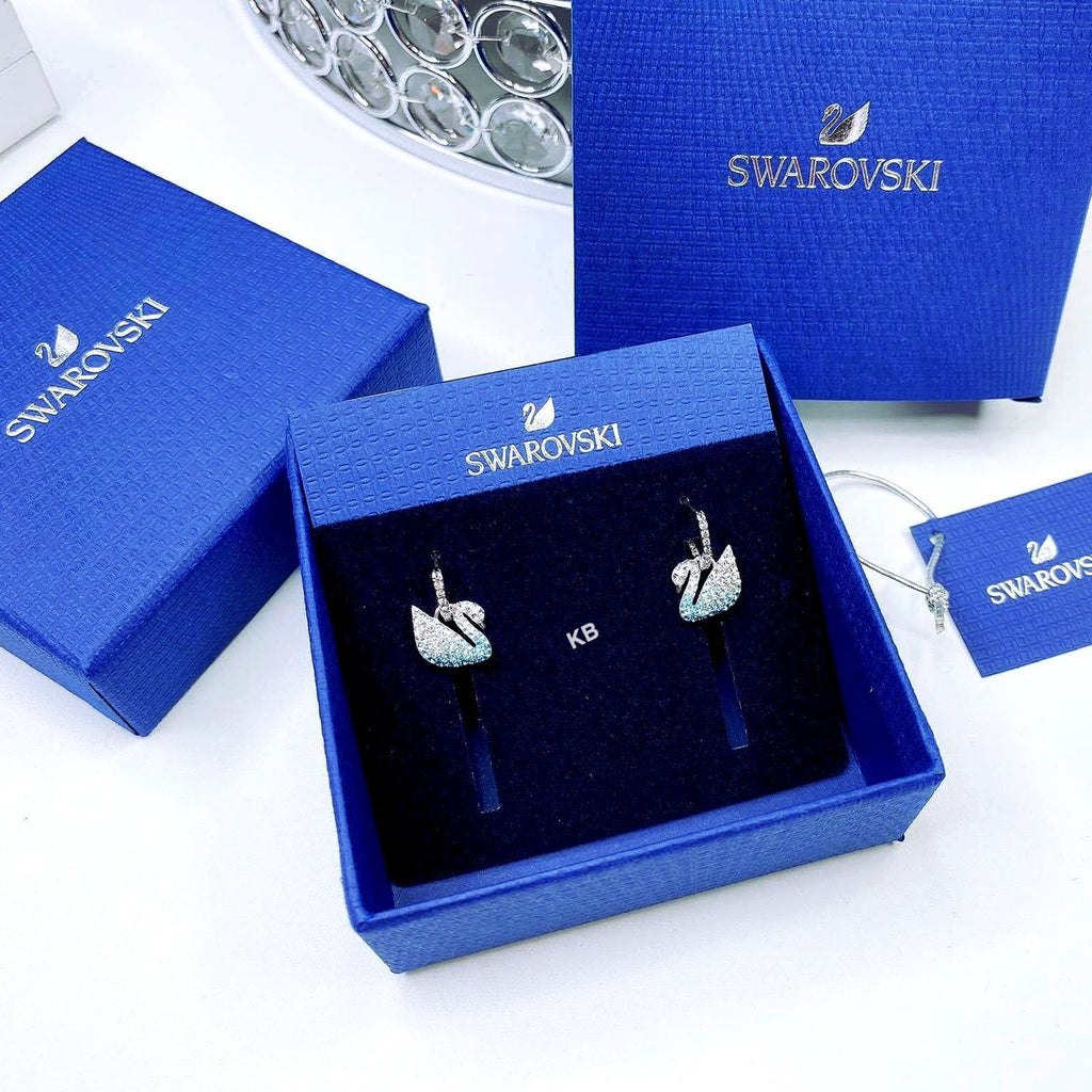 Swarovski Iconic Swan Pierced Earrings