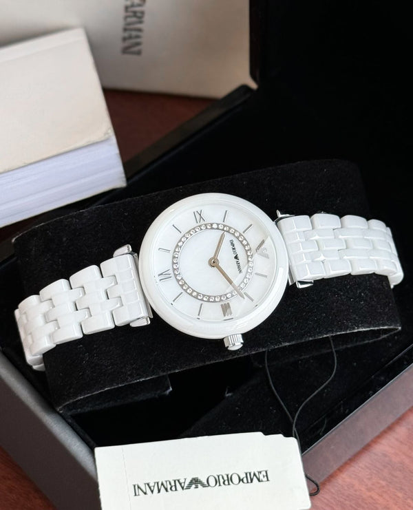Women's White Ceramic Elegant Watch
