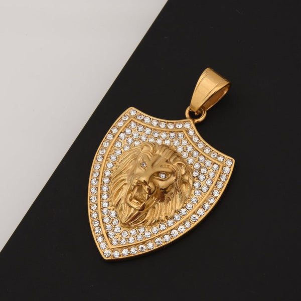 Lion with Diamond High-Quality Eye-Catching Design Pendant for Men - Style B472