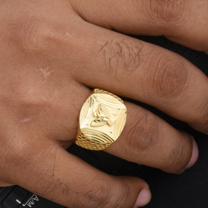 1 Gram Gold Plated Bird Superior Quality Gorgeous Design Ring for Men - Style B421