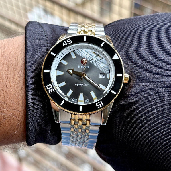 Amazing Premium Heavy Quality Gold Silver Watch