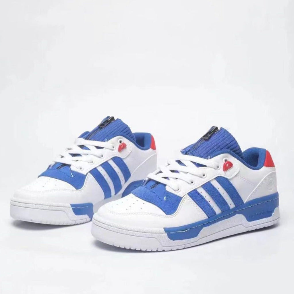 AMAZING WHITE BLUE RIVALRY ZIPPY SHOES