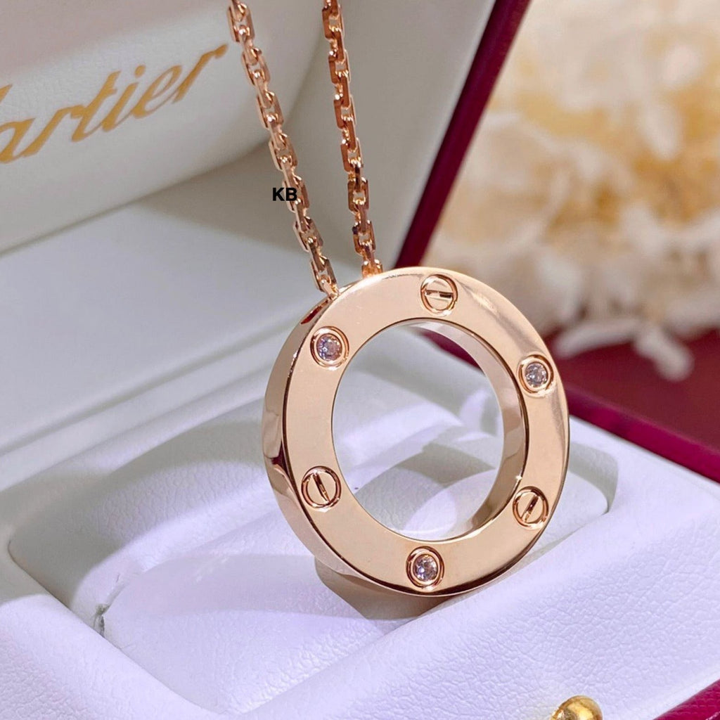 LOVE NECKLACE WITH 3 DIAMONDS