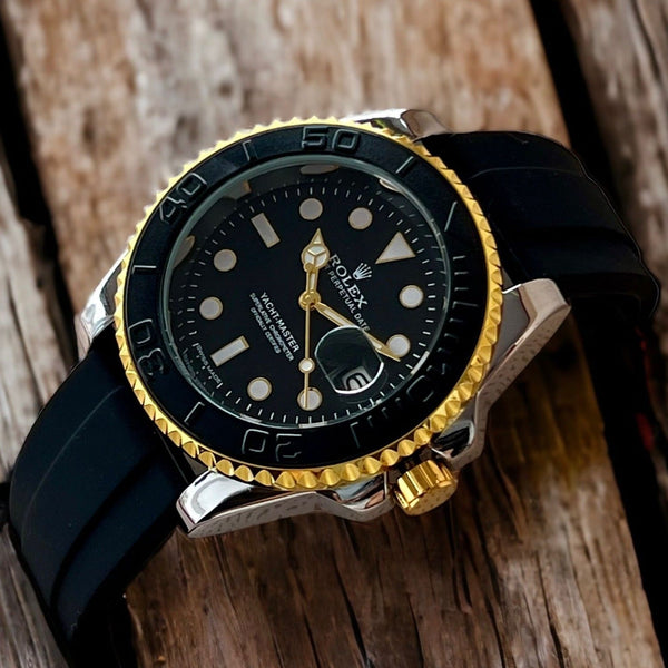 Amazing Luxury Blcak Gold Men's  Watch