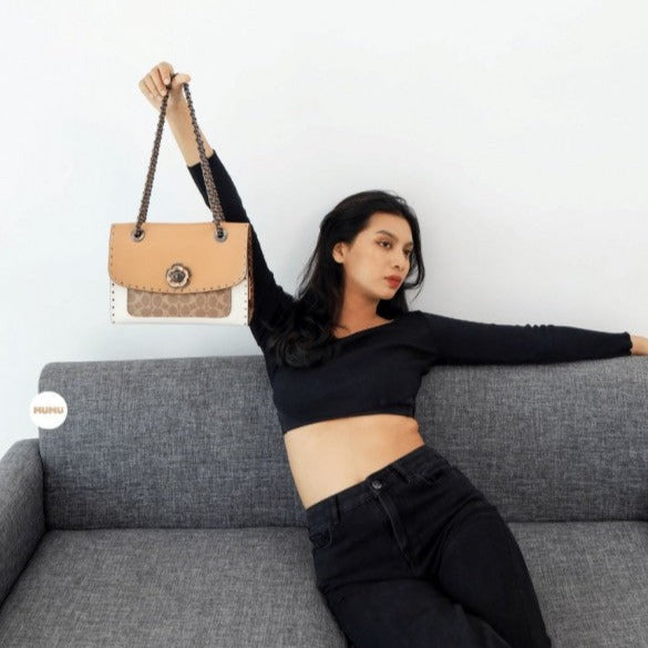 Studded Bag With OG Box & Dust Bag (White - 331)