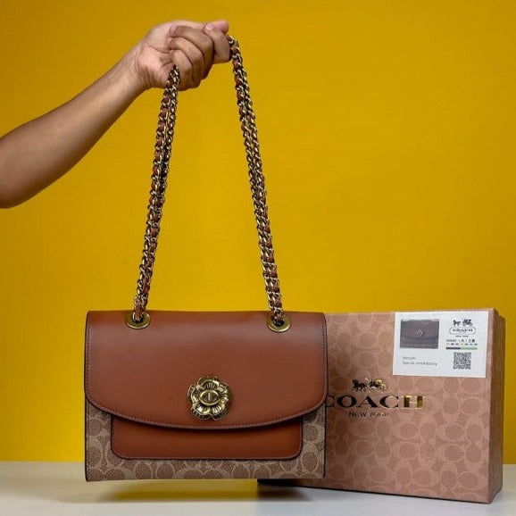 Studded Bag With OG Box & Dust Bag (Brown - 330)