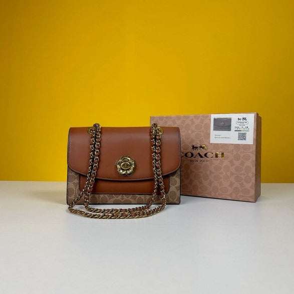 Studded Bag With OG Box & Dust Bag (Brown - 330)