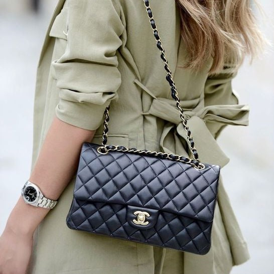 Classic Flap Bag Quilted Gold tone Jumbo Shoulder Bag - Timecraze