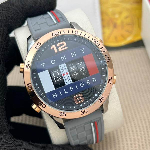 Tommy Drum roller watch full  Rose silver watch - Timecraze