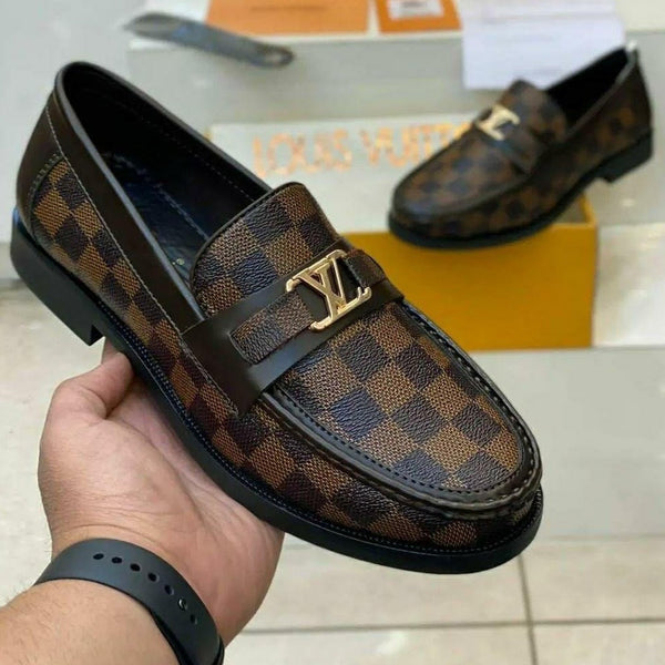 Lv High Quality Leather Loafers Shoes - Timecraze