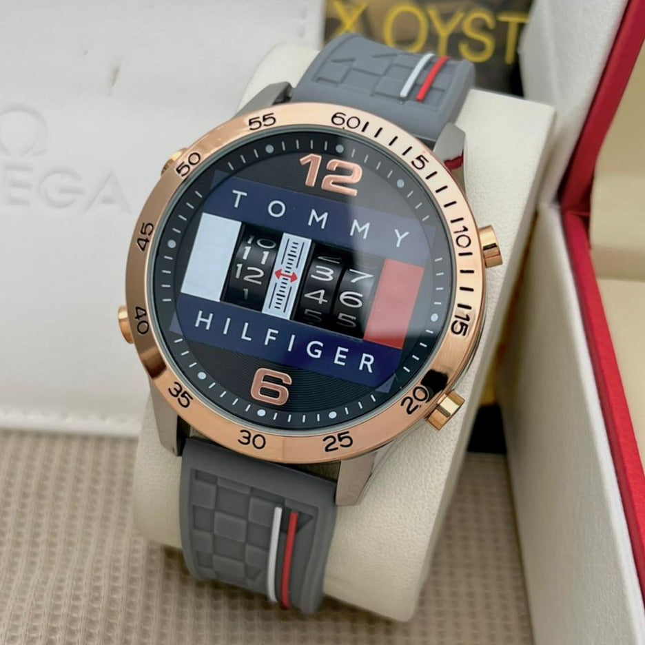 Tommy Drum roller watch full  Rose silver watch - Timecraze
