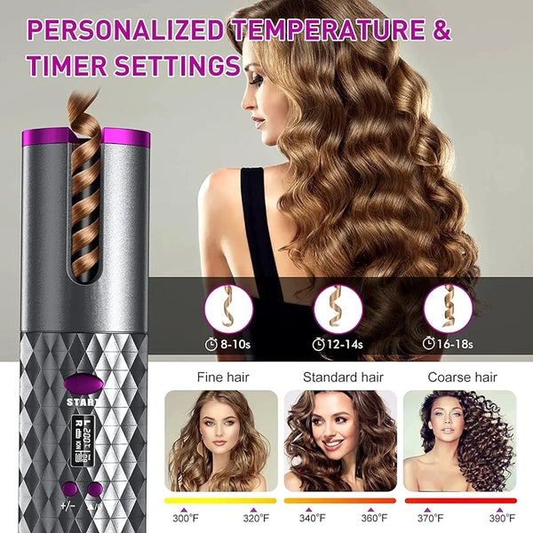 Cordless Automatic Hair Curler - Timecraze