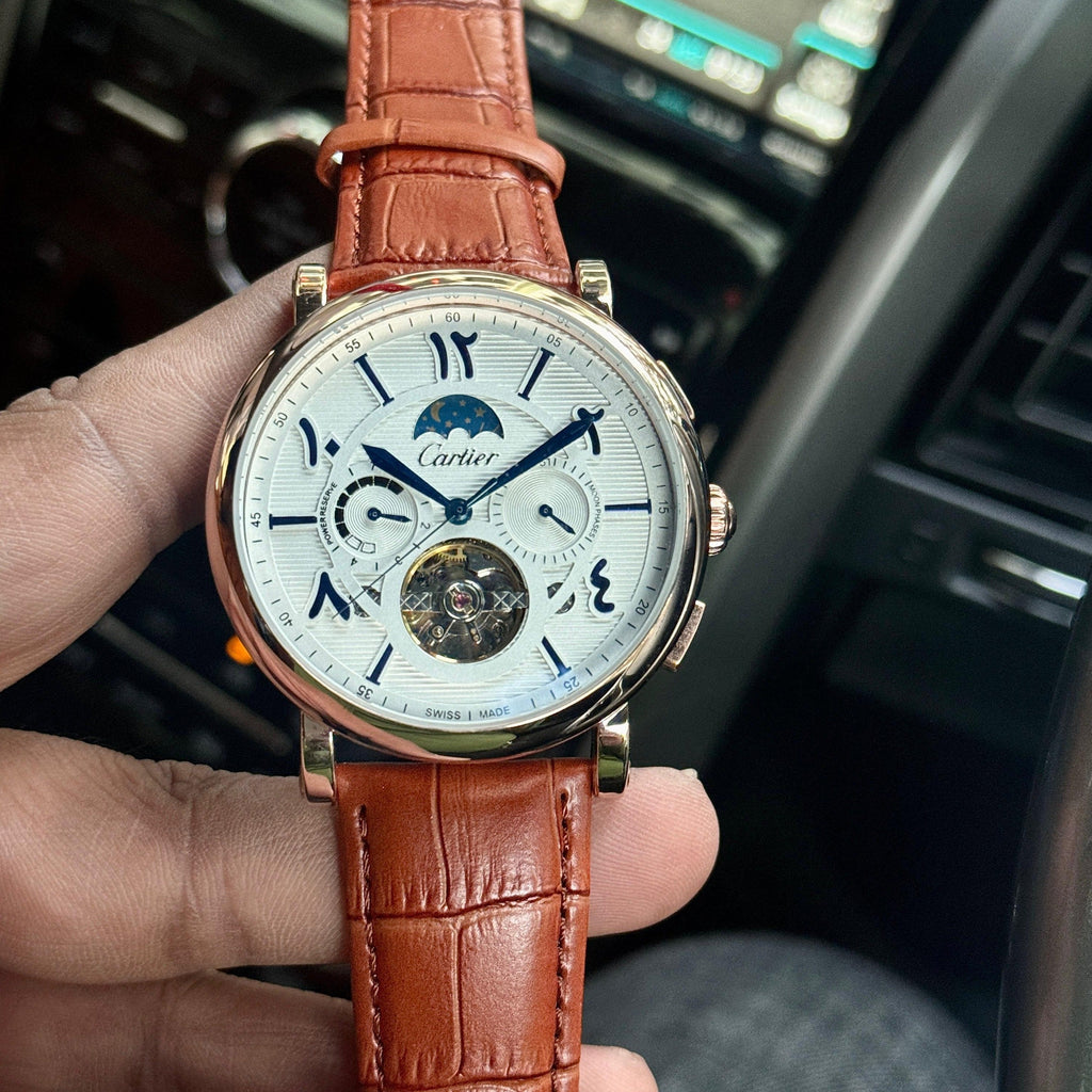 Arebic Figures & Tourbillon Back Open watch - Timecraze