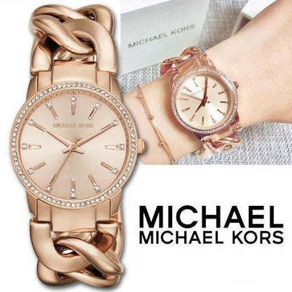 MK premium rose gold luxury watch - Timecraze