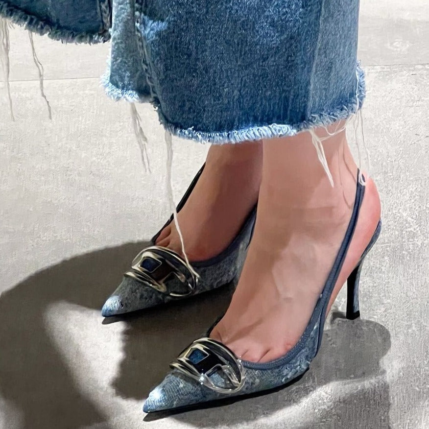 Premium Denim Girls Pumps - Timecraze