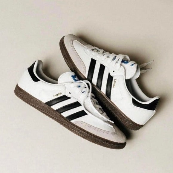 Ad samba black white shoes - Timecraze