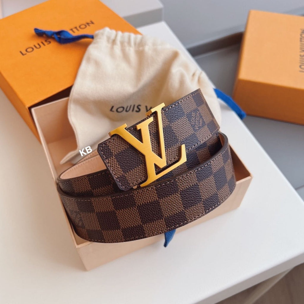 Lv Brown Grid Belt - Timecraze