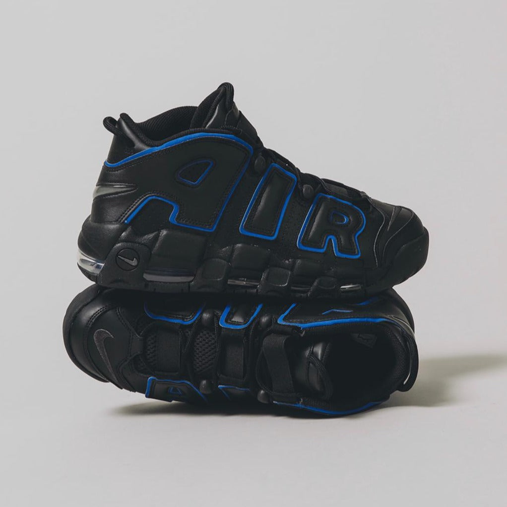Nk air uptempo black royal shoes - Timecraze