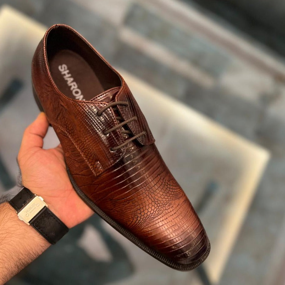 Shaton Formal Snake Leather Shoes - Timecraze