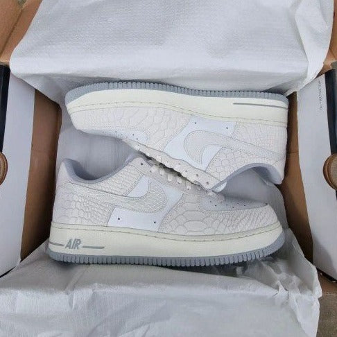 Nk Airforce 1 white python shoes - Timecraze