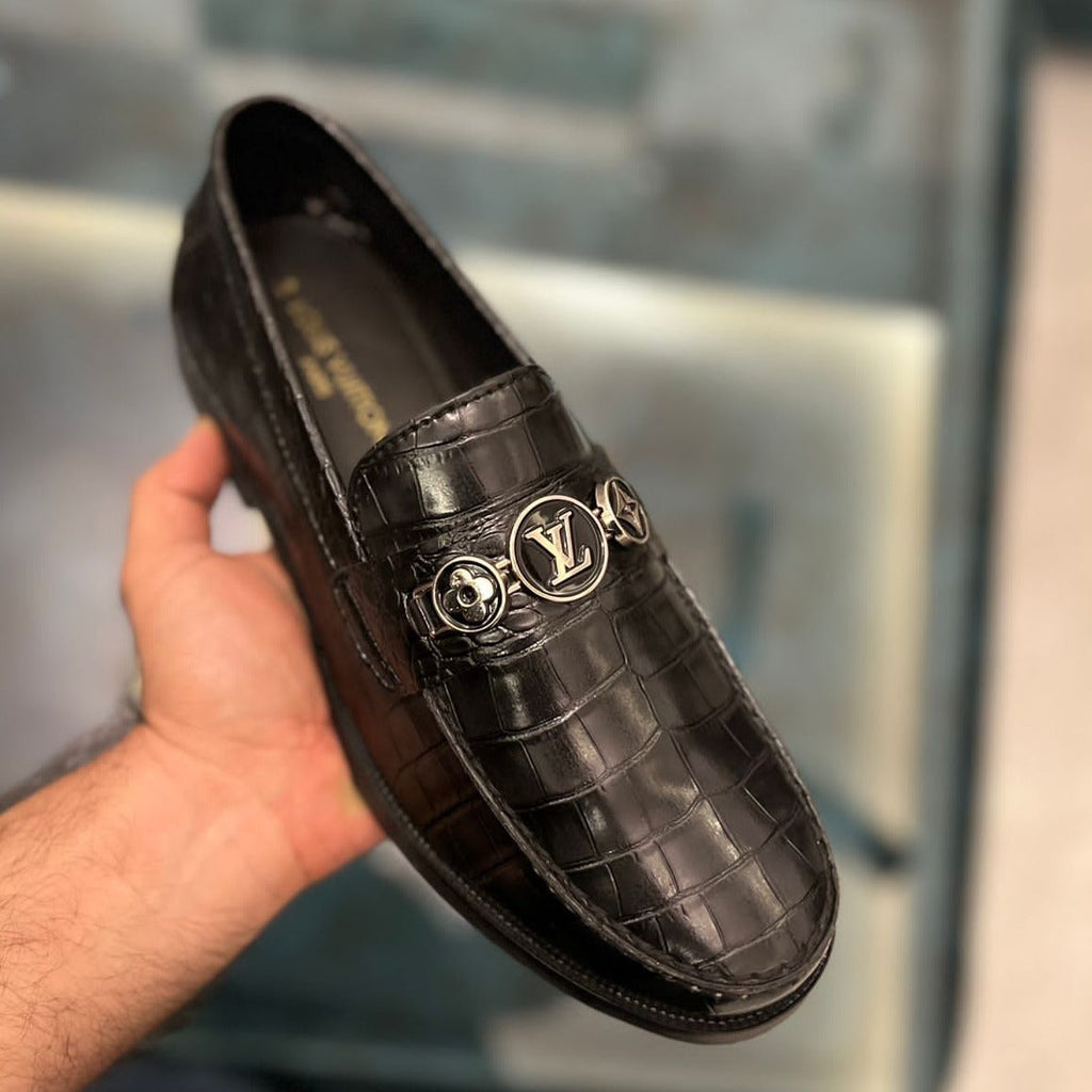 Lv premium Croco loafers shoes - Timecraze