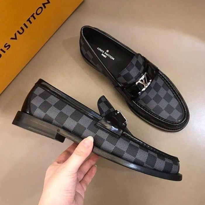 Lv High Quality Leather Loafers Shoes - Timecraze