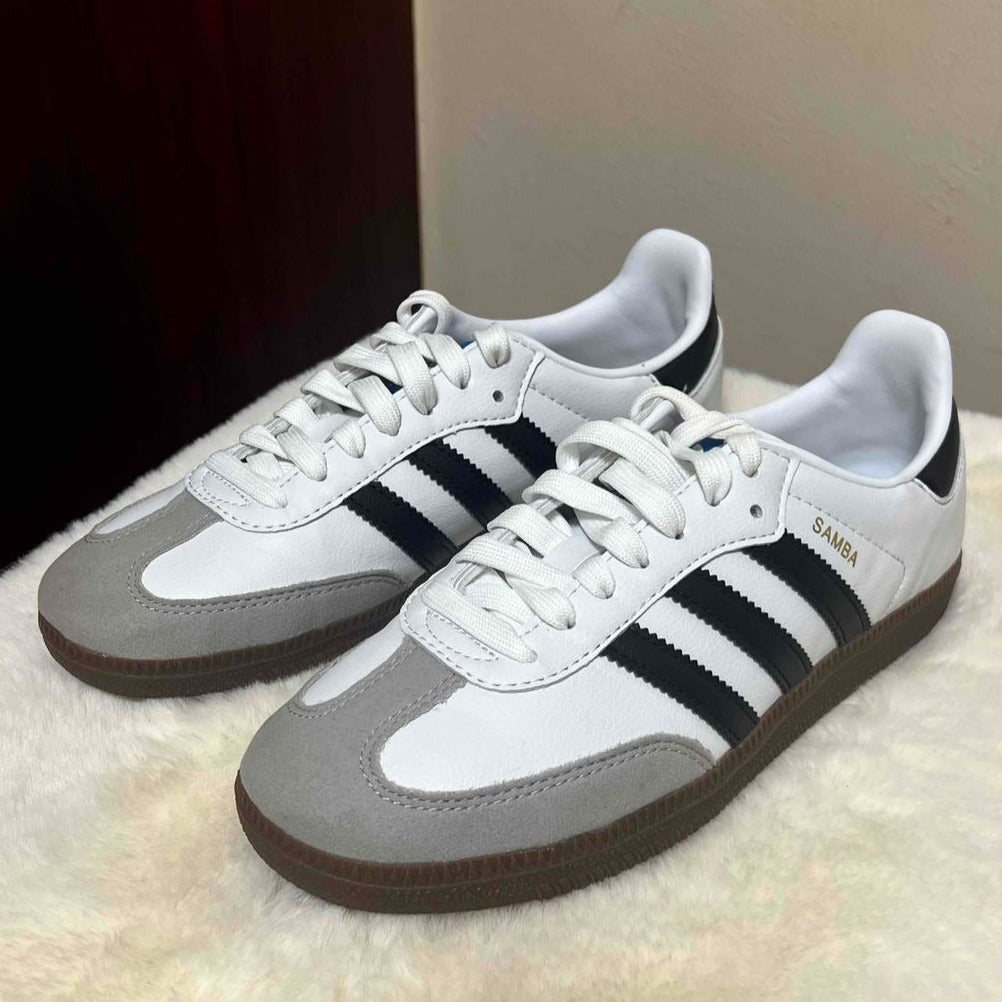 Ad samba black white shoes - Timecraze