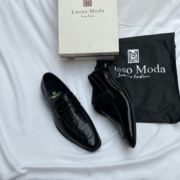 Ls moda premium black formal shoes - Timecraze