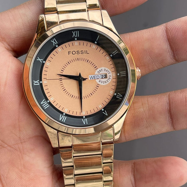 Amazing Day & Date Stainless Steel classy watch - Timecraze