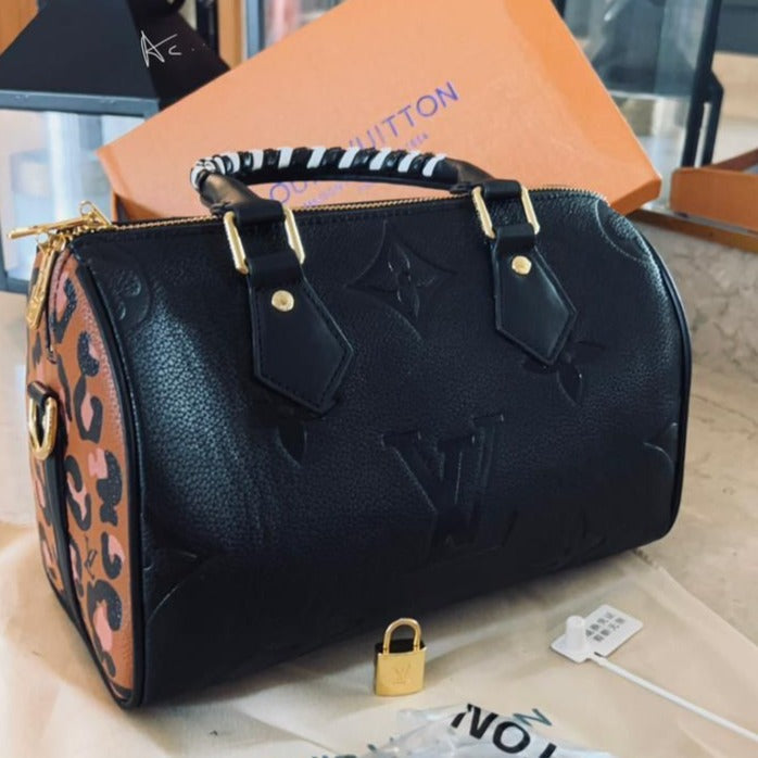 Lv High Quality Leather speedy Bag - Timecraze