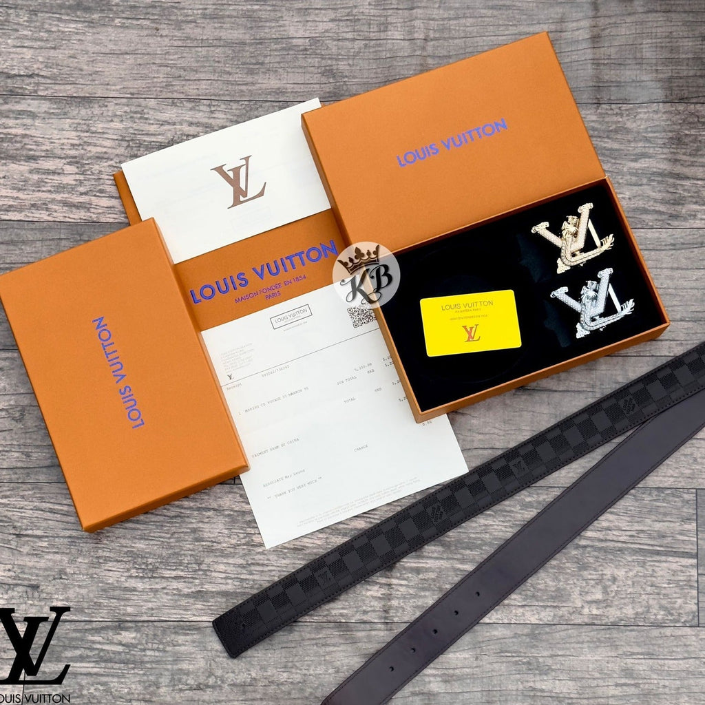 Lv premium luxury double buckle belt set - Timecraze