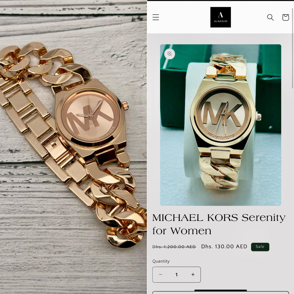 Mk Heavy Quality Rose Metal Strap watch - Timecraze