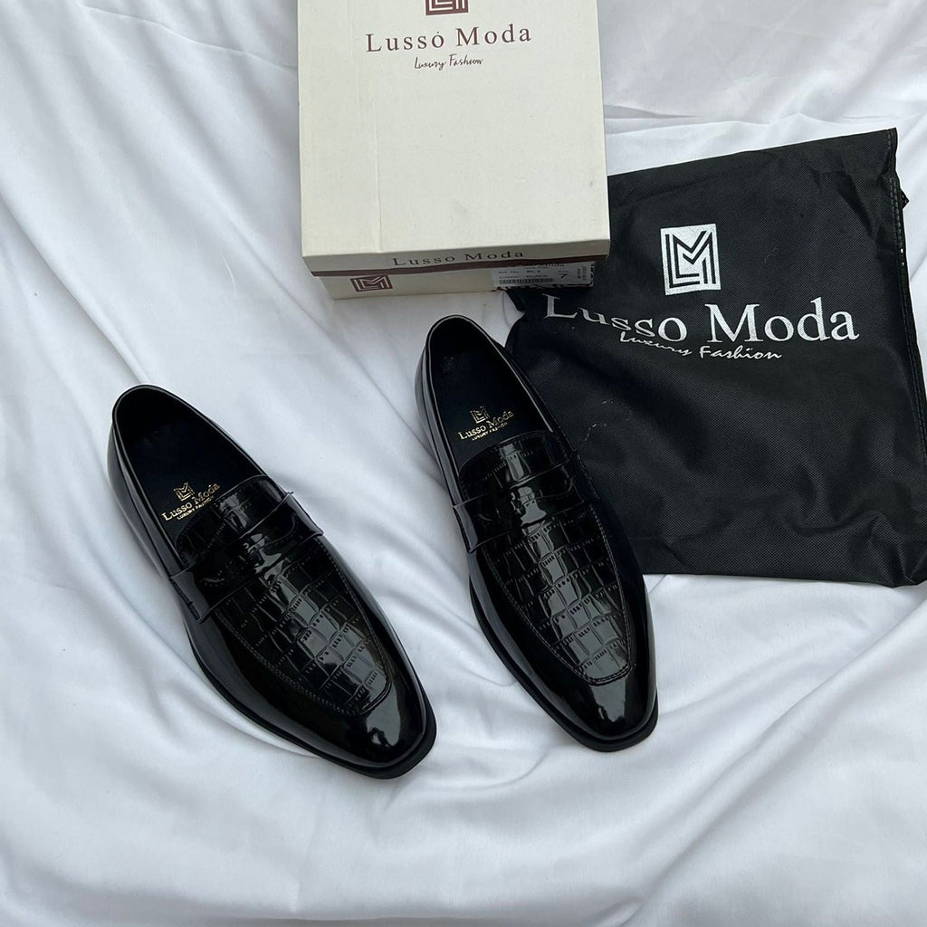 Ls moda premium black formal shoes - Timecraze