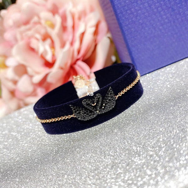 Sw Iconic black swan bangle - Timecraze
