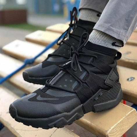 Nk Air Huarache black shoes - Timecraze