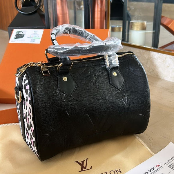 Lv High Quality Leather speedy Bag - Timecraze