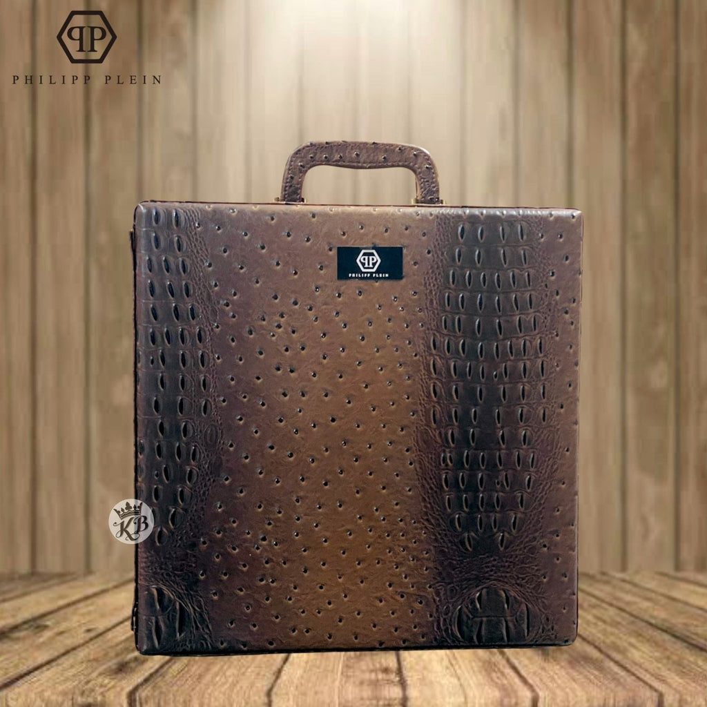 Pp Croc Leather Whisky Case - Timecraze